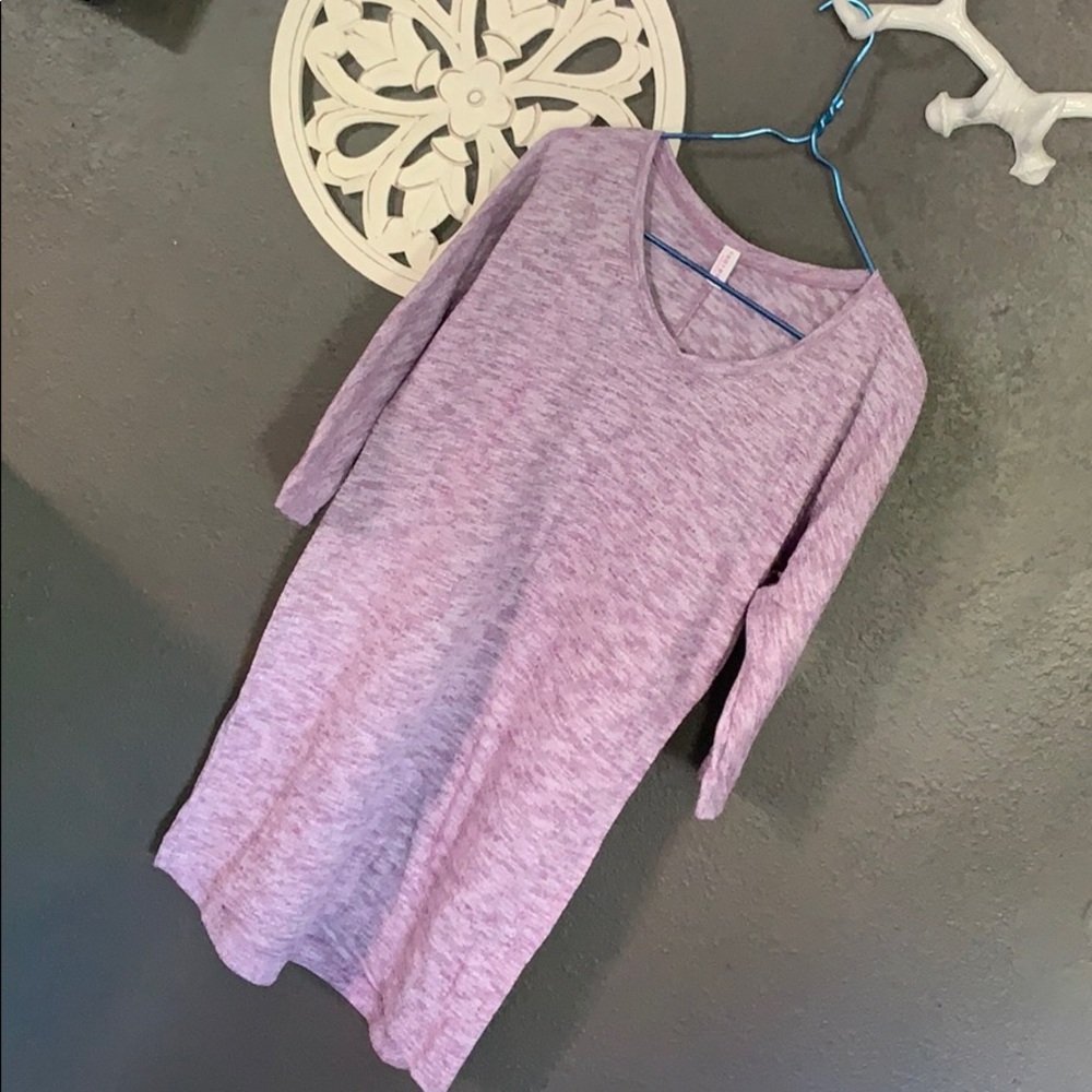 Soybu mini dress tunic sweater purple large